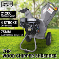 3&quot; Wood Chipper 7HP Shredder Mulcher 212CC Petrol Garden Upright Self Feeding