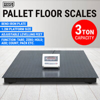 3Ton Pallet Scales Floor Industrial Warehouse Freight Scale 1.2M Platform Parcel