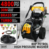 4800 PSI Petrol High Pressure Washer Water Pump Cleaner 30M Hose  Gurney Spray