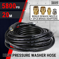 20M High Pressure Washer Hose Connect Water Drain Cleaner Clean Replacement Pipe