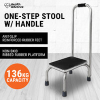 1 Step Stool W/ Handle Shower Foot One Stand Ladder Elderly Bedside Kitchen Bath