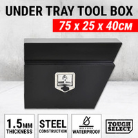 Steel Under Tray Tool Box Right Ute Toolbox Truck Undertray Underbody 750MM Black