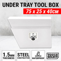 Under Tray Tool Box Left Ute White Steel Toolbox Truck Undertray Underbody