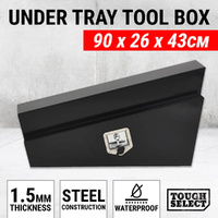 Steel Undertray Toolbox 900mm Ute Under Tray Tool Box Truck Underbody Right Black