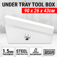 Steel Undertray Toolbox 900mm Ute Under Tray Tool Box Truck Underbody Left White