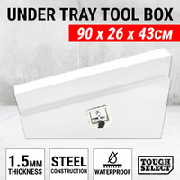 Steel Undertray Toolbox 900mm Ute Under Tray Tool Box Truck Underbody Right White