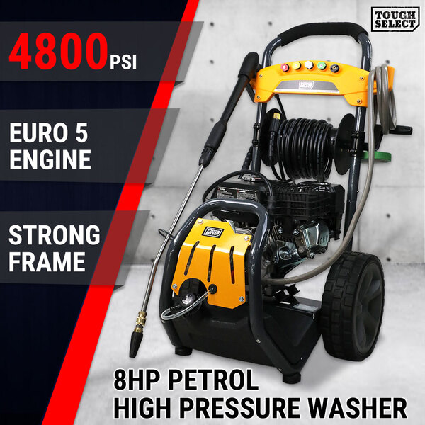 4800 PSI Petrol High Pressure Washer Water Cleaner 8HP Hose Gun Gurney Spray